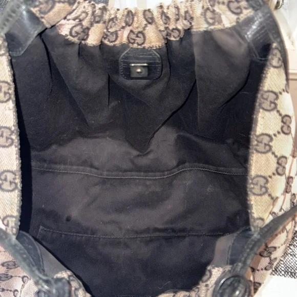 Gucci Brown Canvas Tote with Monogram Pattern - Picture 12 of 14
